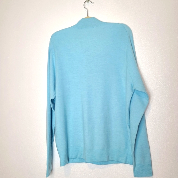 PETER MILLAR Crown Crafted Men's Victory Cashmere-Silk Quarter-Zip Blue … - Picture 11 of 11